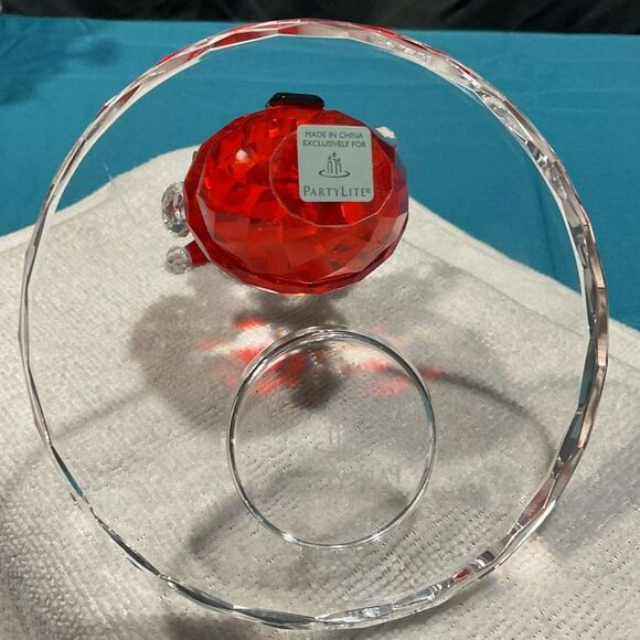 Retired PartyLite Faceted Santa Candle Holder - Picture 6 of 6